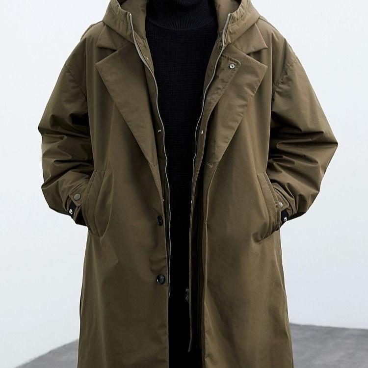 Washington Hooded Long Overcoat