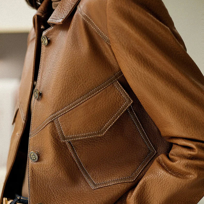 Women's Monaco Leather Biker Jacket