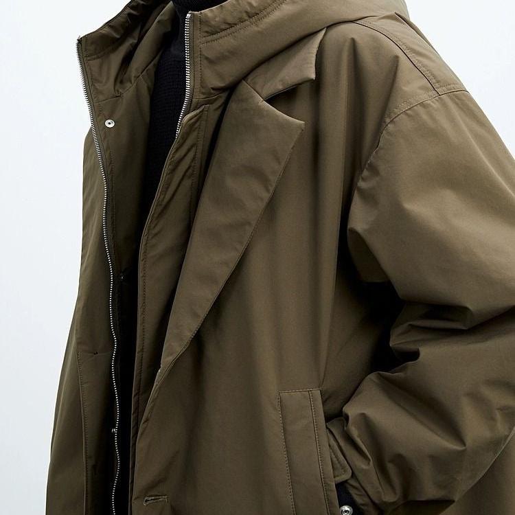 Washington Hooded Long Overcoat