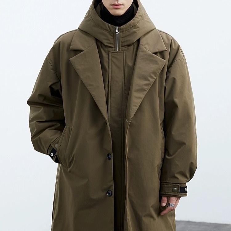 Washington Hooded Long Overcoat