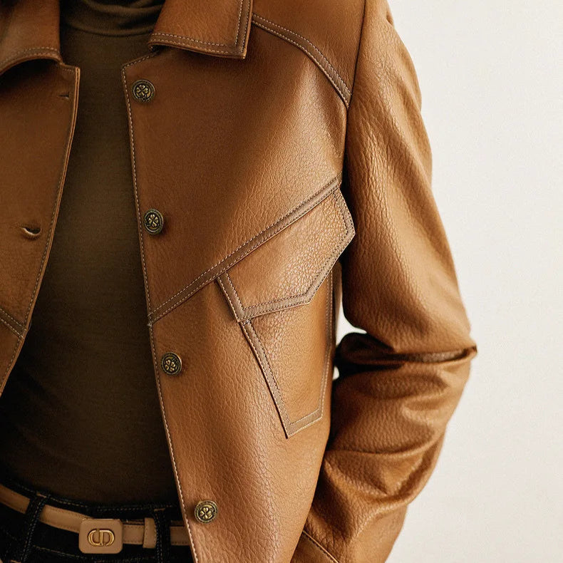 Women's Monaco Leather Biker Jacket
