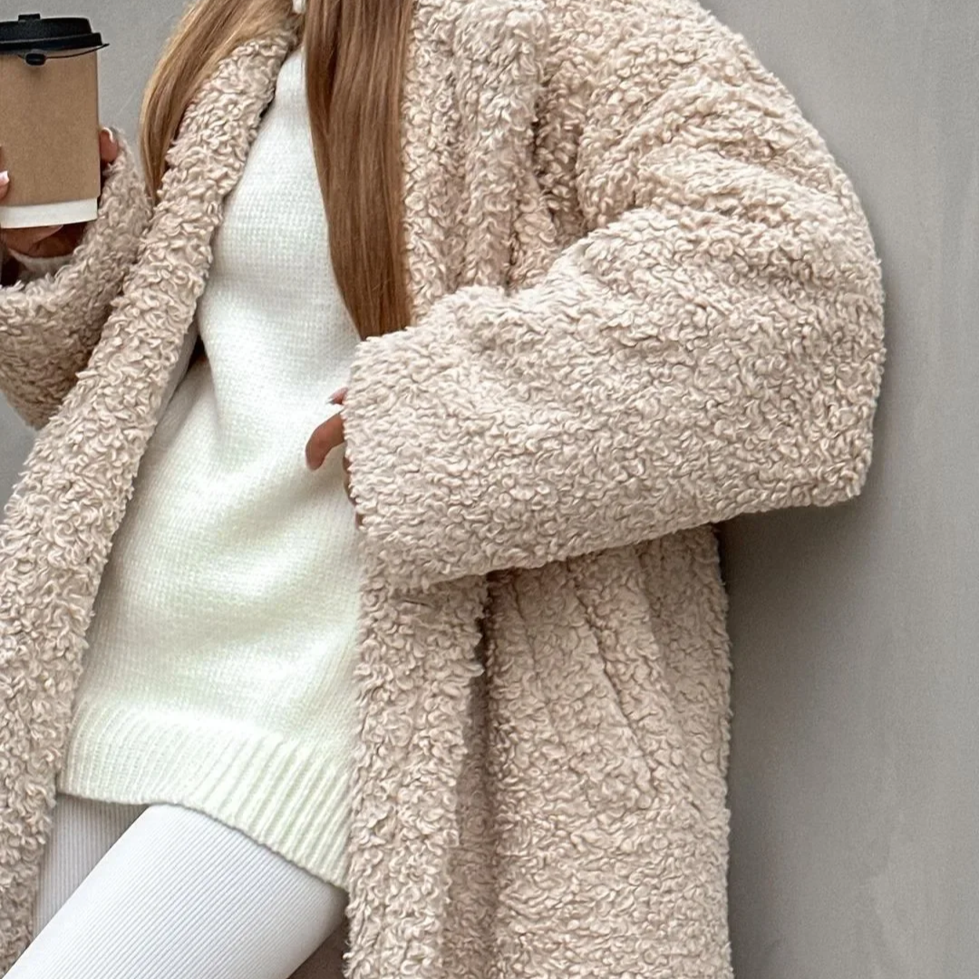 Women's Long Double-Breasted Overcoat