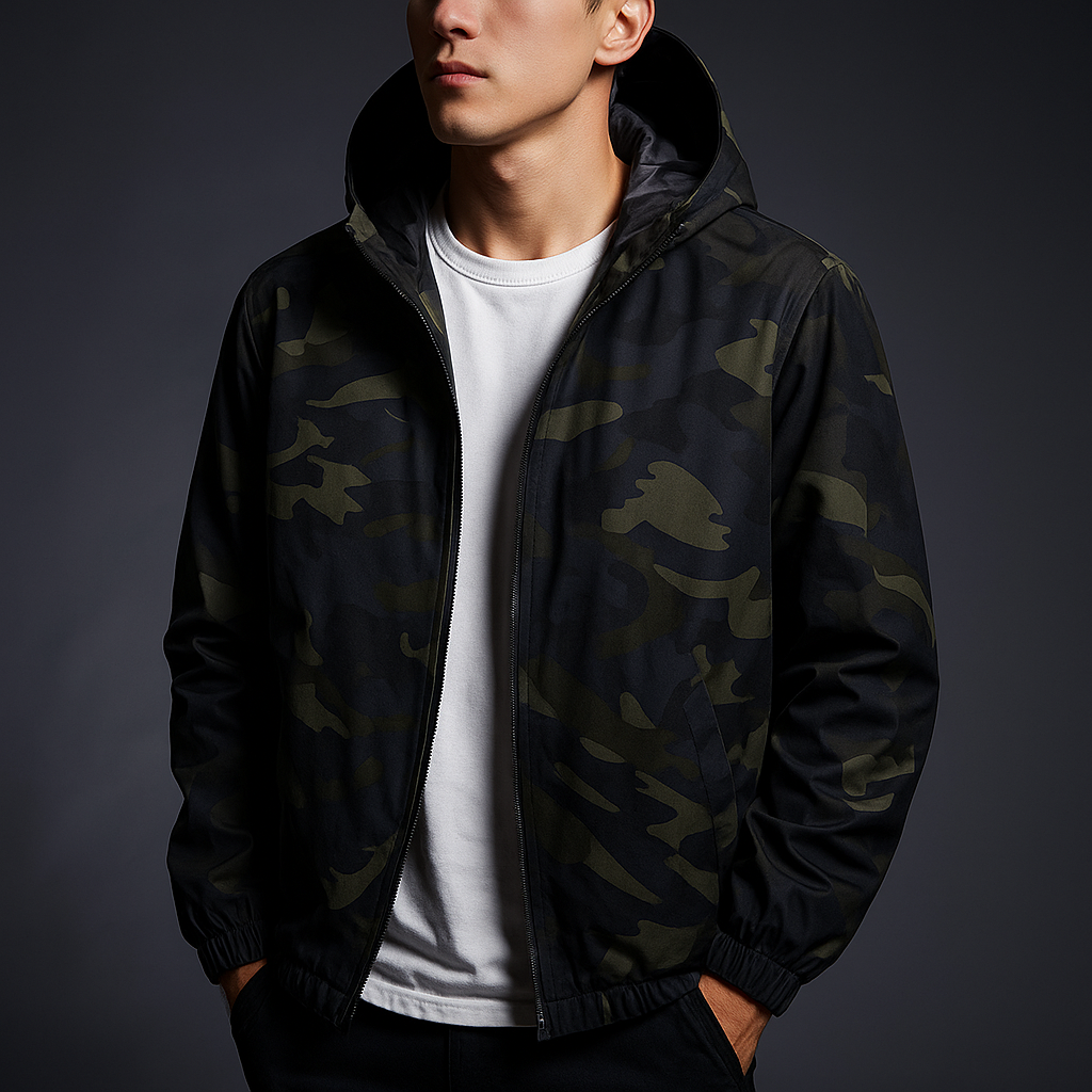 Men's Windbreaker Camouflage Jacket