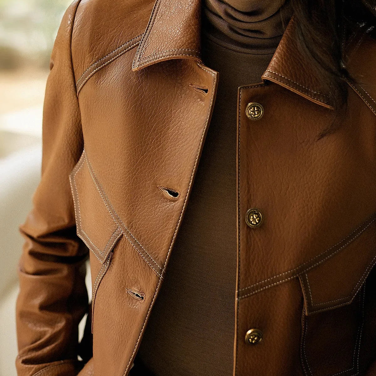 Women's Monaco Leather Biker Jacket