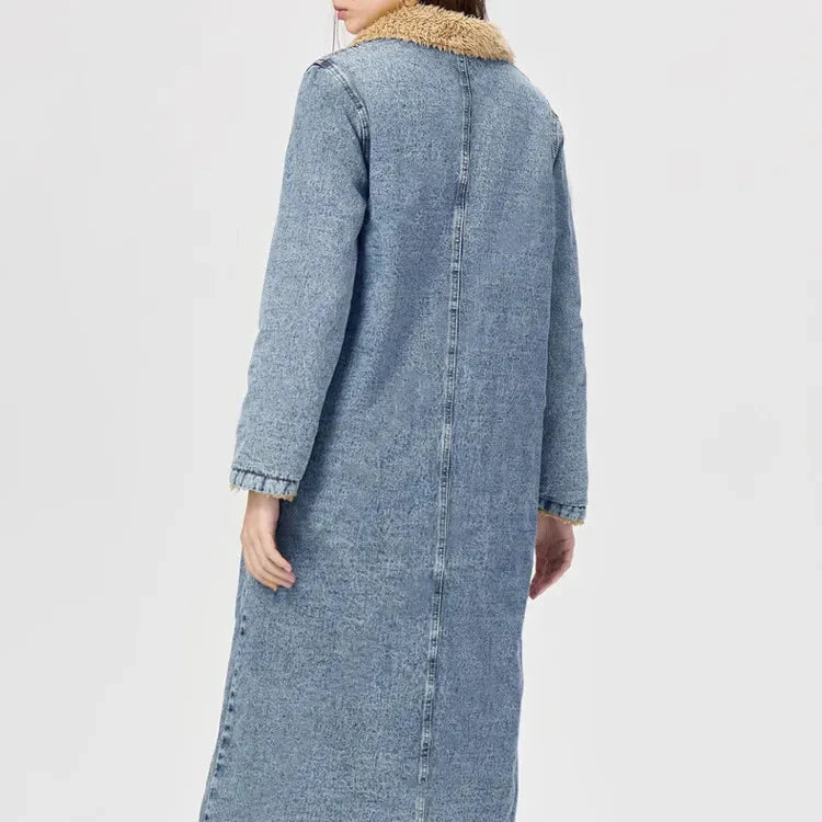 Rebecca Women's Denim Long Overcoat
