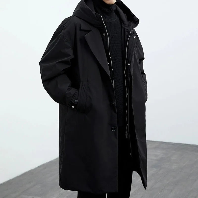 Washington Hooded Long Overcoat