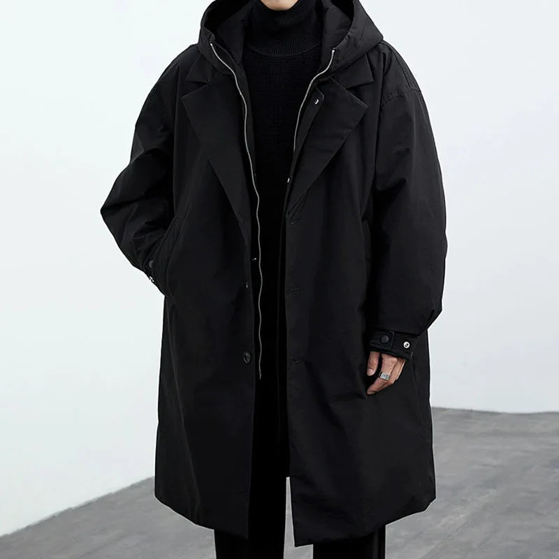 Washington Hooded Long Overcoat